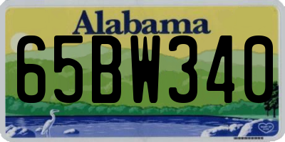 AL license plate 65BW340