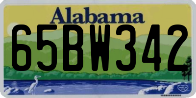 AL license plate 65BW342