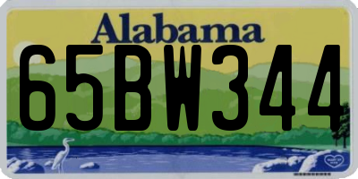 AL license plate 65BW344