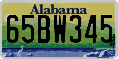 AL license plate 65BW345