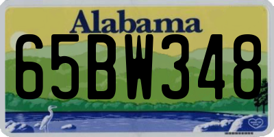AL license plate 65BW348