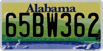 AL license plate 65BW362