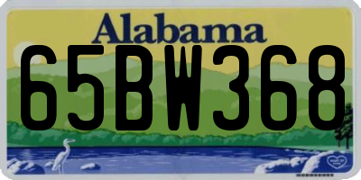 AL license plate 65BW368