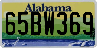 AL license plate 65BW369