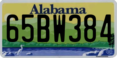 AL license plate 65BW384