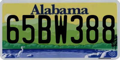 AL license plate 65BW388