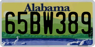 AL license plate 65BW389