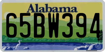 AL license plate 65BW394