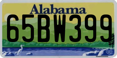 AL license plate 65BW399