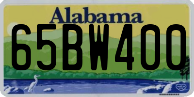 AL license plate 65BW400