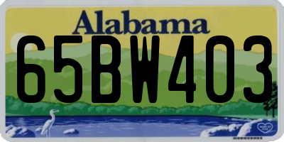 AL license plate 65BW403