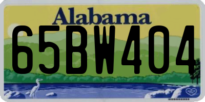 AL license plate 65BW404
