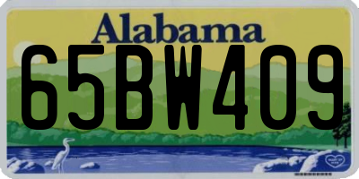 AL license plate 65BW409