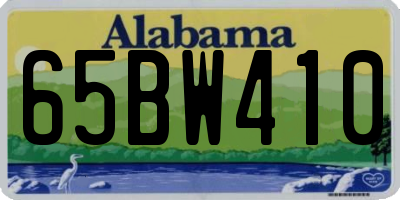 AL license plate 65BW410