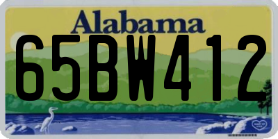 AL license plate 65BW412