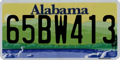 AL license plate 65BW413