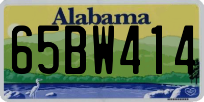 AL license plate 65BW414