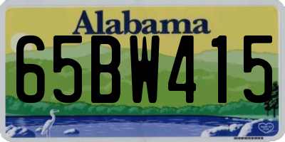 AL license plate 65BW415