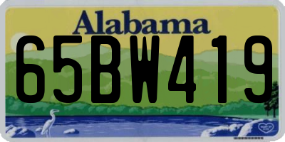 AL license plate 65BW419