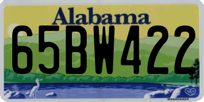 AL license plate 65BW422