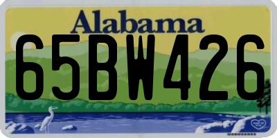 AL license plate 65BW426