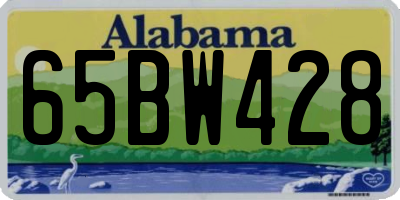 AL license plate 65BW428