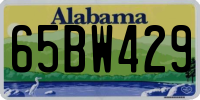 AL license plate 65BW429