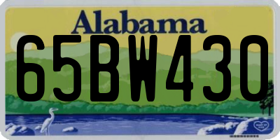 AL license plate 65BW430