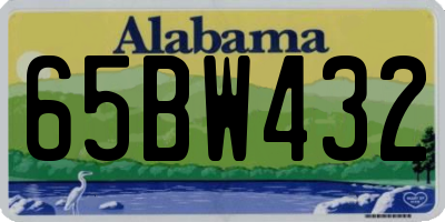 AL license plate 65BW432