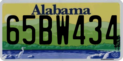 AL license plate 65BW434
