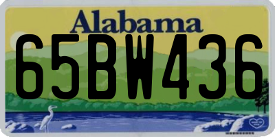 AL license plate 65BW436