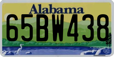 AL license plate 65BW438
