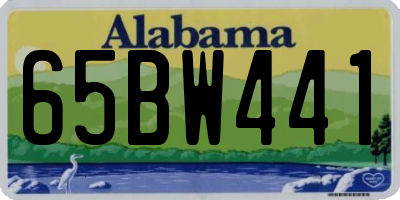 AL license plate 65BW441