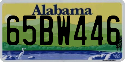 AL license plate 65BW446
