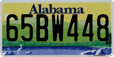 AL license plate 65BW448