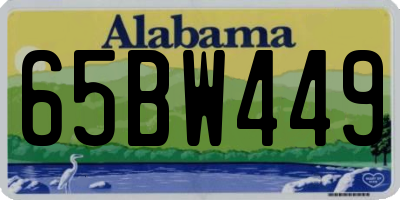 AL license plate 65BW449
