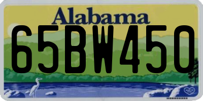 AL license plate 65BW450