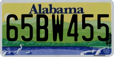 AL license plate 65BW455