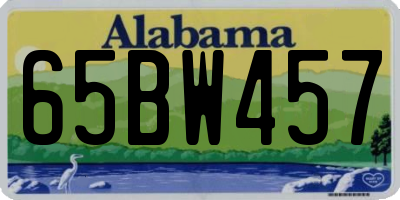 AL license plate 65BW457