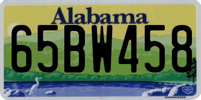 AL license plate 65BW458