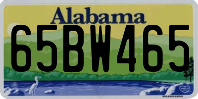 AL license plate 65BW465