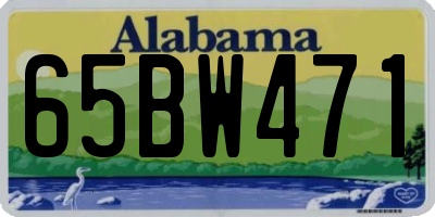 AL license plate 65BW471