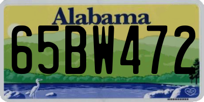 AL license plate 65BW472