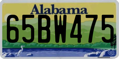 AL license plate 65BW475