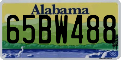 AL license plate 65BW488