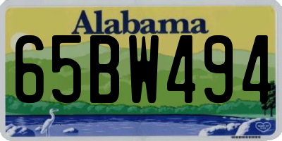 AL license plate 65BW494