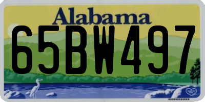 AL license plate 65BW497