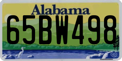AL license plate 65BW498