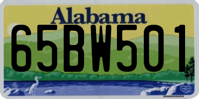 AL license plate 65BW501