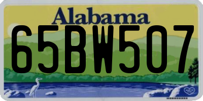AL license plate 65BW507